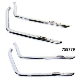Jeu de drag pipes avec embouts slash noirs courts 758779