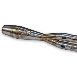 Sawicki speed intimidator 2-into-1 exhausts for twin cam softail 763163