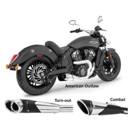 Shorty 2-into-1 pour indian scout IIN00185