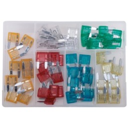 Assortiment de 60 mini fusibles a lame 754716