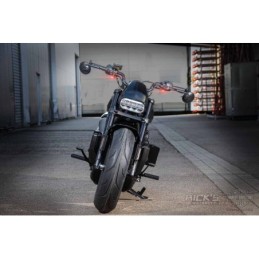 Clignotants rick's montés sur les commandes de guidon pour sportster s 757578