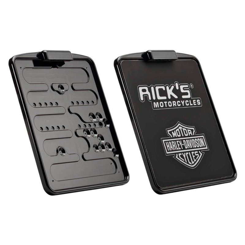 Embase de plaque d'immatriculation en aluminium usine rick's 757425
