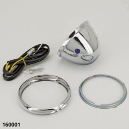 Mini phare 4 1/2" homologue cee chrome 160001