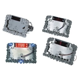 Support de plaque skull maniac avec feu led 160700