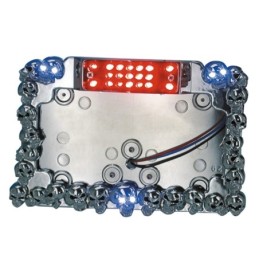 Support de plaque skull maniac avec feu led 160700
