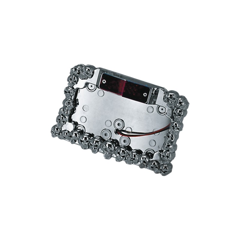 Support de plaque skull maniac avec feu led 160704