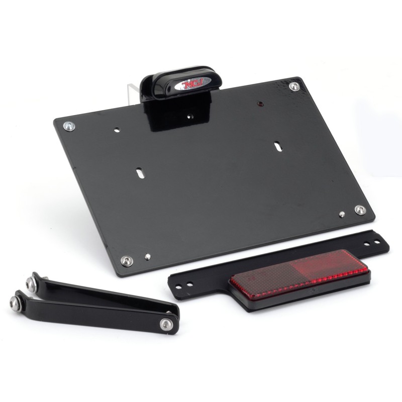 Supports de plaque d'immatriculation éclairés mcj pour milwaukee eight softail 749836