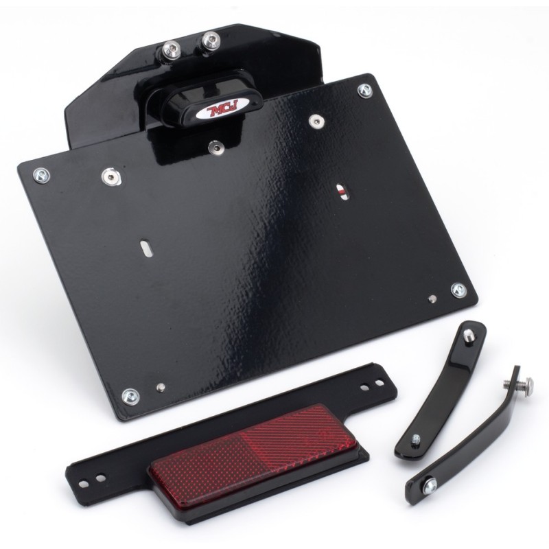 Supports de plaque d'immatriculation éclairés mcj pour milwaukee eight softail 749840