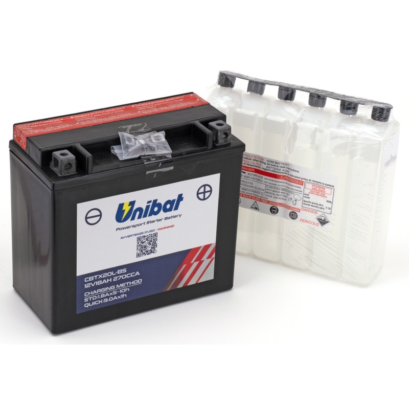Batteries scellees agm unibat avec pack d'acide 776031
