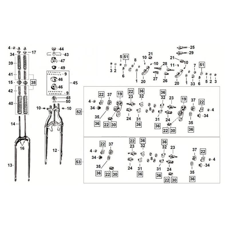 Pieces pour anciennes fourches springer 720005