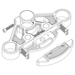 Tes de fourche supérieure et jeux de tés arlen ness method pour road glide A130000