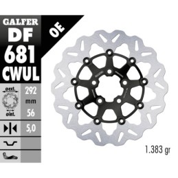 Disques de frein flottants galfer "wave" 758132