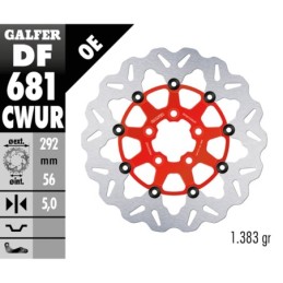 Disques de frein flottants galfer "wave" 758135