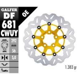 Disques de frein flottants galfer "wave" 758136