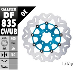 Disques de frein flottants galfer "wave" 758137