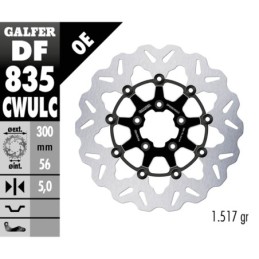 Disques de frein flottants galfer "wave" 758139