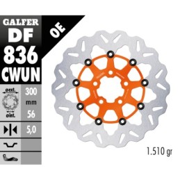 Disques de frein flottants galfer "wave" 758146