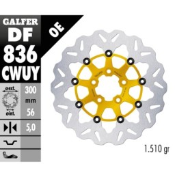 Disques de frein flottants galfer "wave" 758148