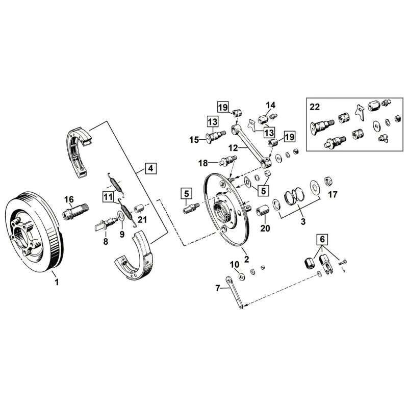 Pieces de frein avant pour anciennes fourches springer 788796