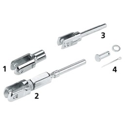 Tige de frein chromee, axe plongeur 114058