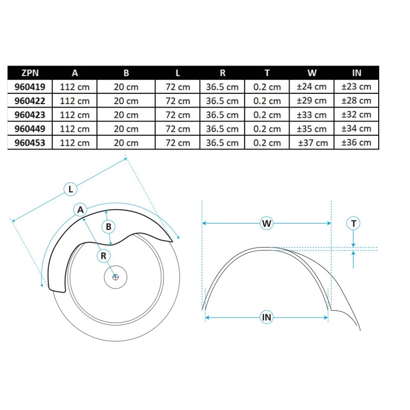 Garde-boue arriere cruisespeed pour rigides 960453