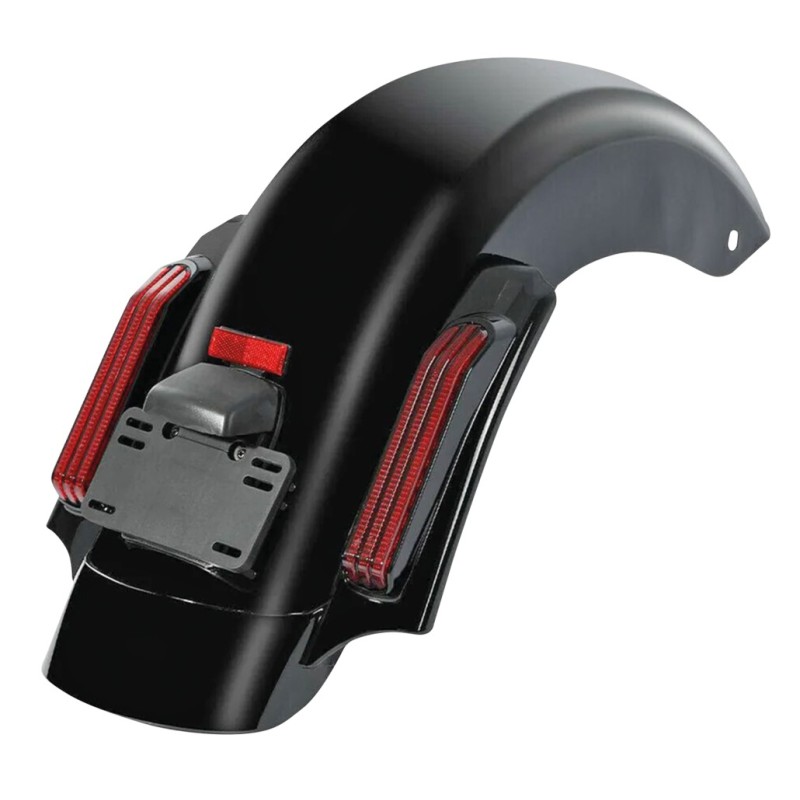 Kit de garde-boue arriere eclaire style cvo noir pour 2014 au present touring 770869