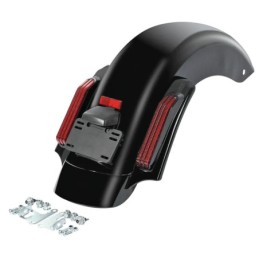 Kit de garde-boue arriere eclaire style cvo noir pour 2014 au present touring 770869