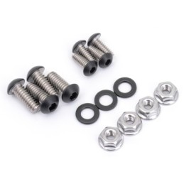 Kits de vis de garde-boue avant en inox noir 770417