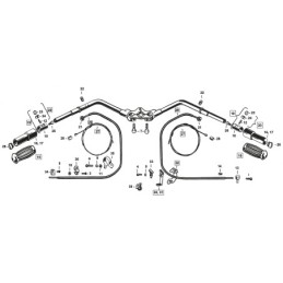 Commandes et guidons pour fourches springer 1937-1948 780136