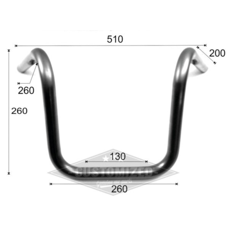 Drag bar 7/8" (22mm) westland customs 755636