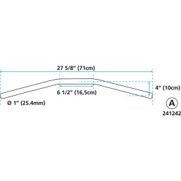 Drag bar genuine zodia un pouce de diametre 241242