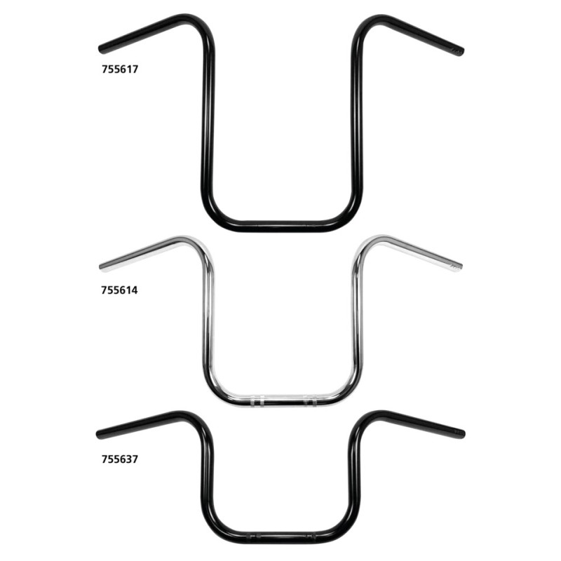 Guidon westland customs 7/8" (22mm) de diametre ape hanger etroits 755617