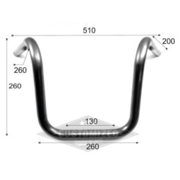 Guidon westland customs un pouce de diametre old school bobber 755696