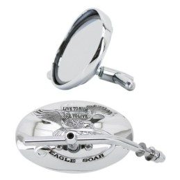 Retroviseur mince avec pare-soleil et logo eagle 270223