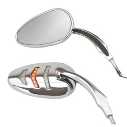 Retroviseurs chromes "detonator" avec led integrees 270607