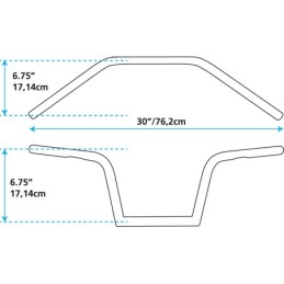 Un pouce diametre cruiser zodiac custom products 758054