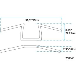 Un pouce diametre donkey bar zodiac custom products 758046
