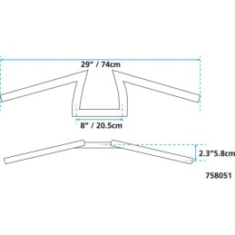 Un pouce diametre donkey bar zodiac custom products 758051