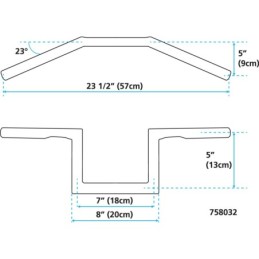 Un pouce diametre z-bar guidons zodiac custom products 758032