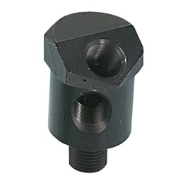Adapteur de manometre d'huile en aluminium pour modeles big twin recent 234736