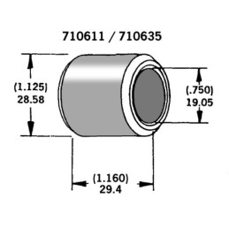 Entretoises pour axes et roues 710611