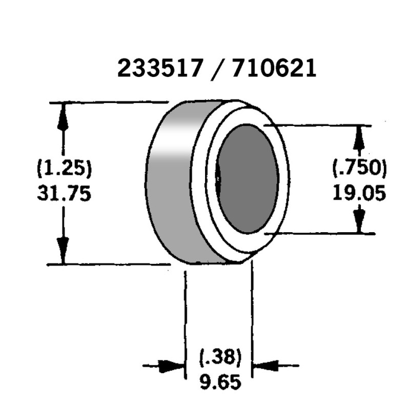 Entretoises pour axes et roues 710621