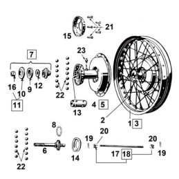 Pieces de et de moyeux pour 45ci solo 238940