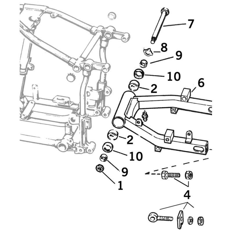 Tendeurs chrome pour roue arriere 339003