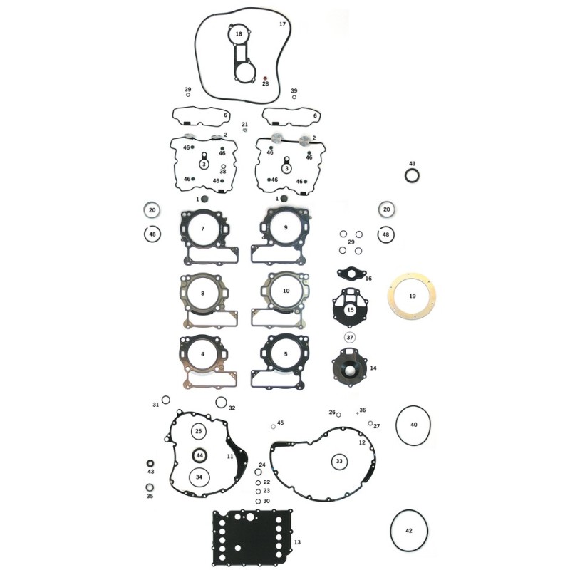 Kits joints, joints, joints spys et o-rings pour v-rod 751442