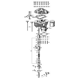 Cylindres & soupapes pour flathead big twin 237503