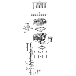 Cylindres et soupapes pour modeles 45ci lateral 745701