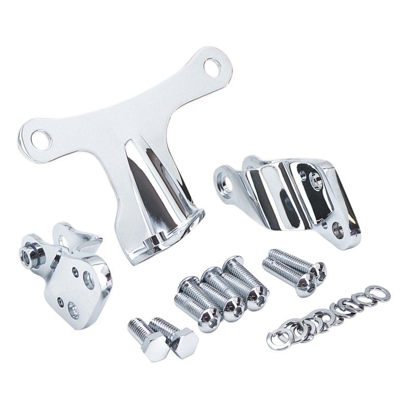 Fixations moteur chromees pour 2004-2022 sportster xl 032546