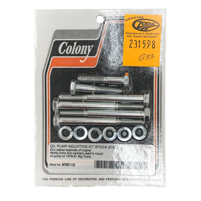 Kit vis de pompe a huile colony pour big twin 231598