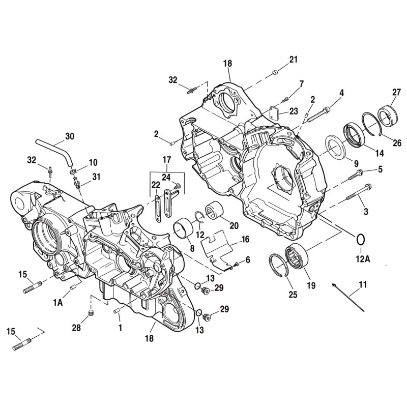 Pieces de bas moteur pour 1991-2003 xl 740469